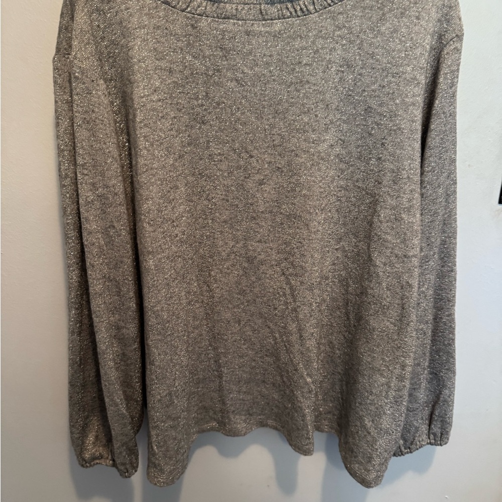Metallic grey sweater